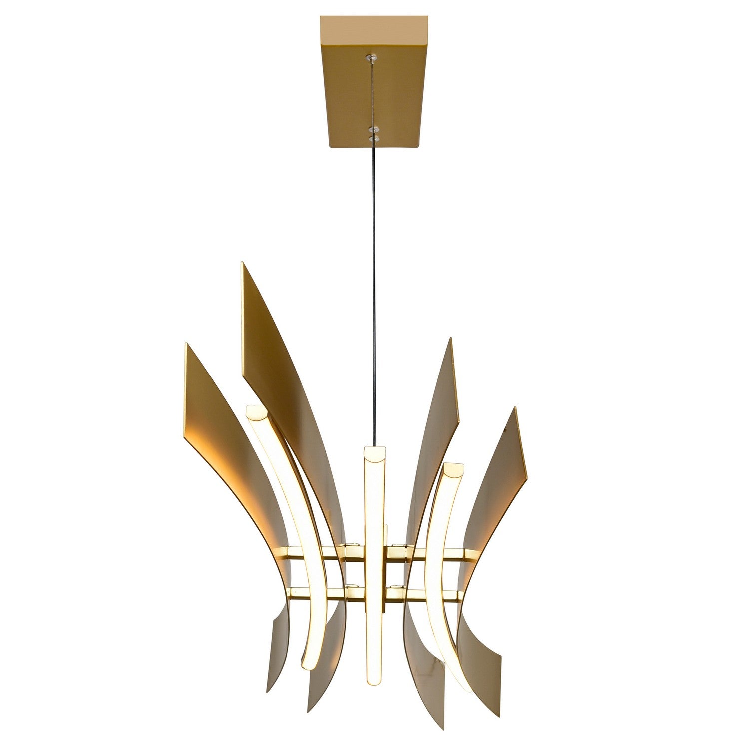 CWI Lighting - 1698P72-624 - LED Chandelier - Candora - Brass