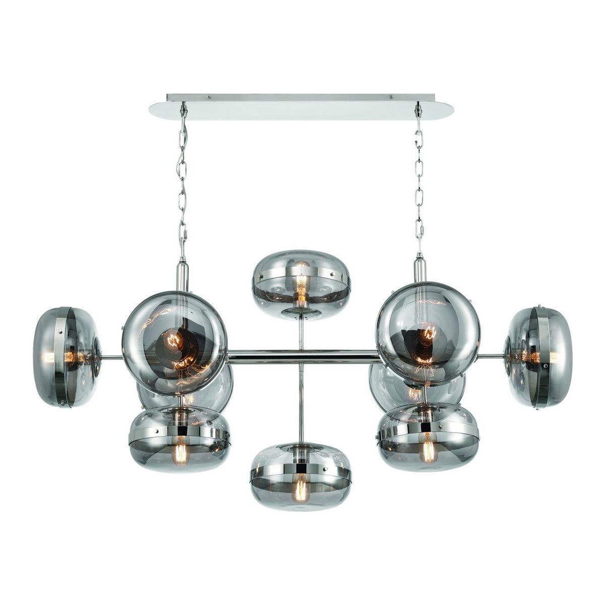 Eurofase - 37089-029 - NOTTINGHAM-CHD-10LT-54IN-PN-SK - NOTTINGHAM - Polished Nickel