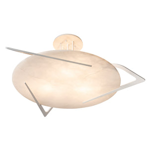 Hubbardton Forge - 121059-SKT-02-AR - Three Light Semi-Flush Mount - Callisto - White