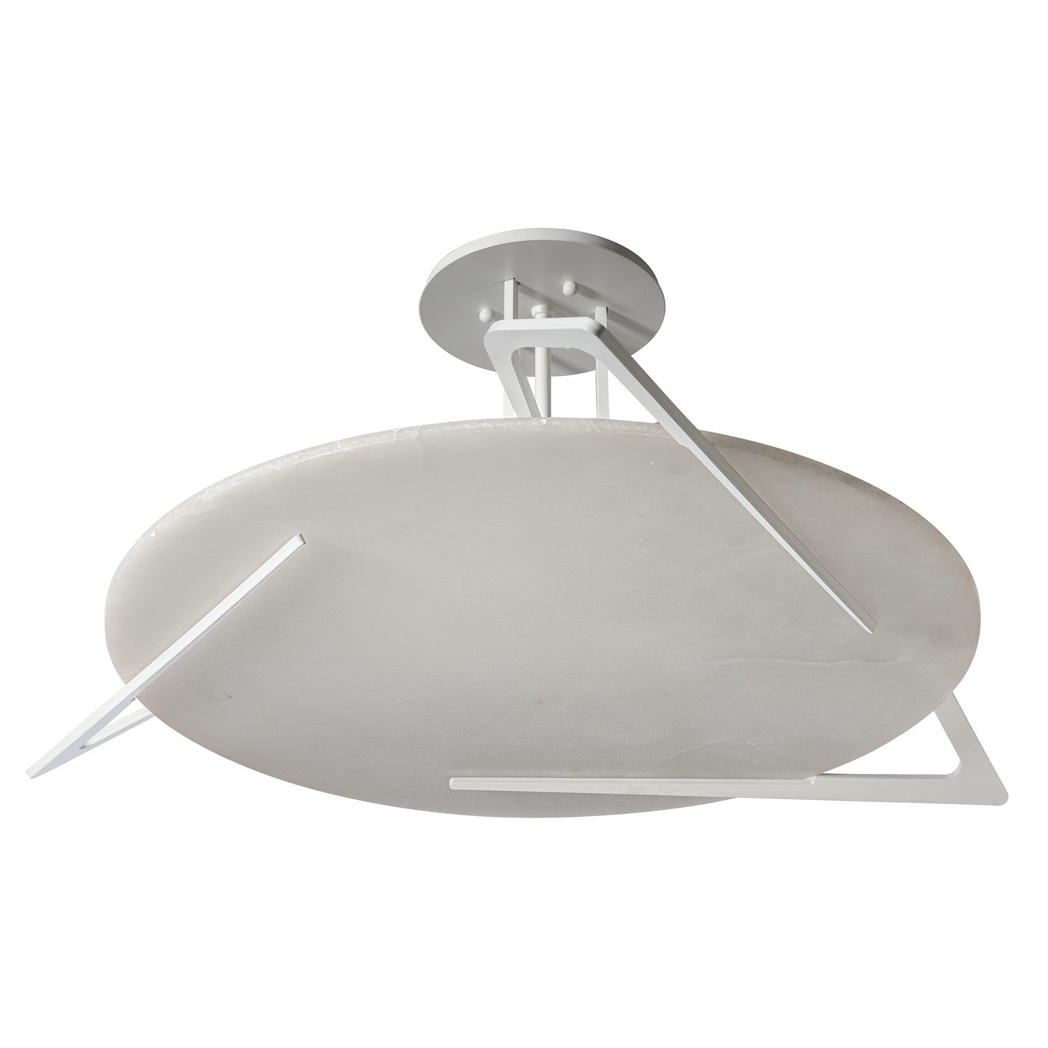 Hubbardton Forge - 121059-SKT-02-AR - Three Light Semi-Flush Mount - Callisto - White