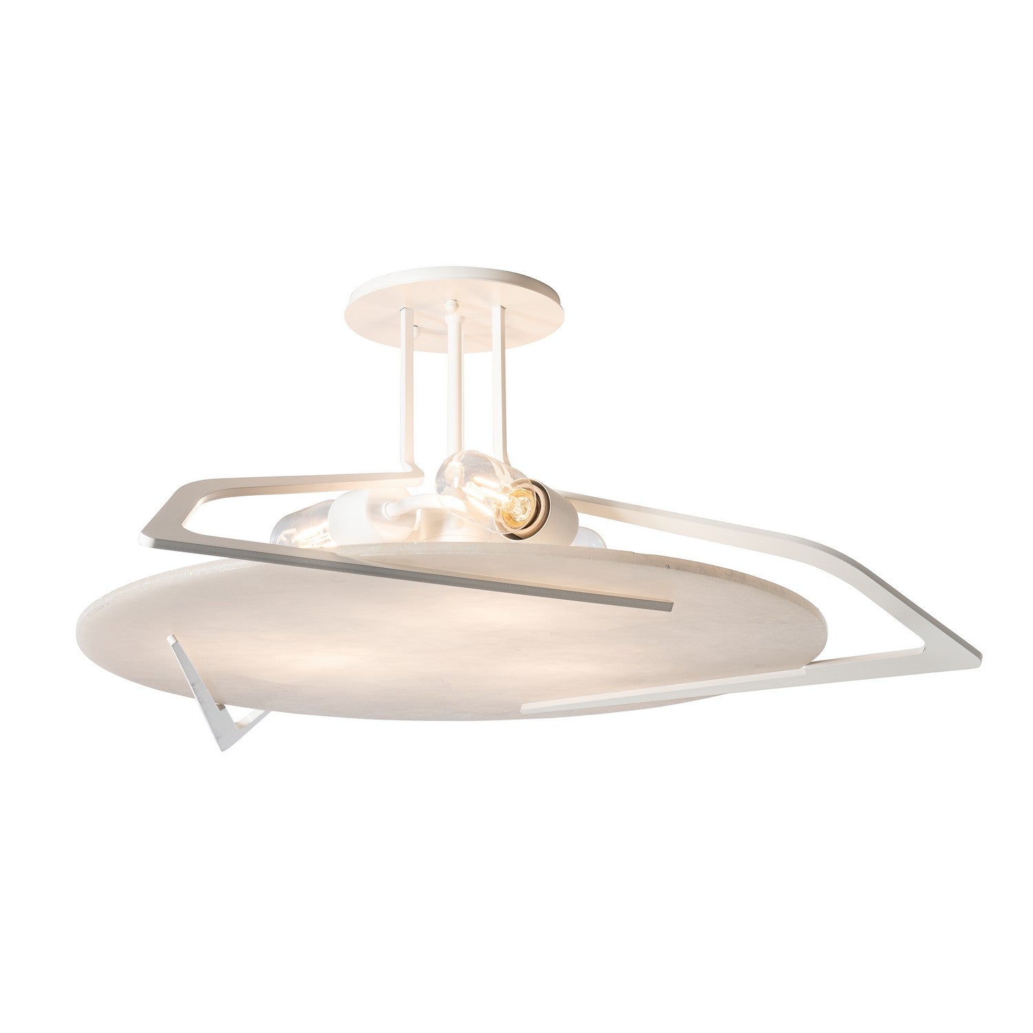 Hubbardton Forge - 121059-SKT-02-AR - Three Light Semi-Flush Mount - Callisto - White