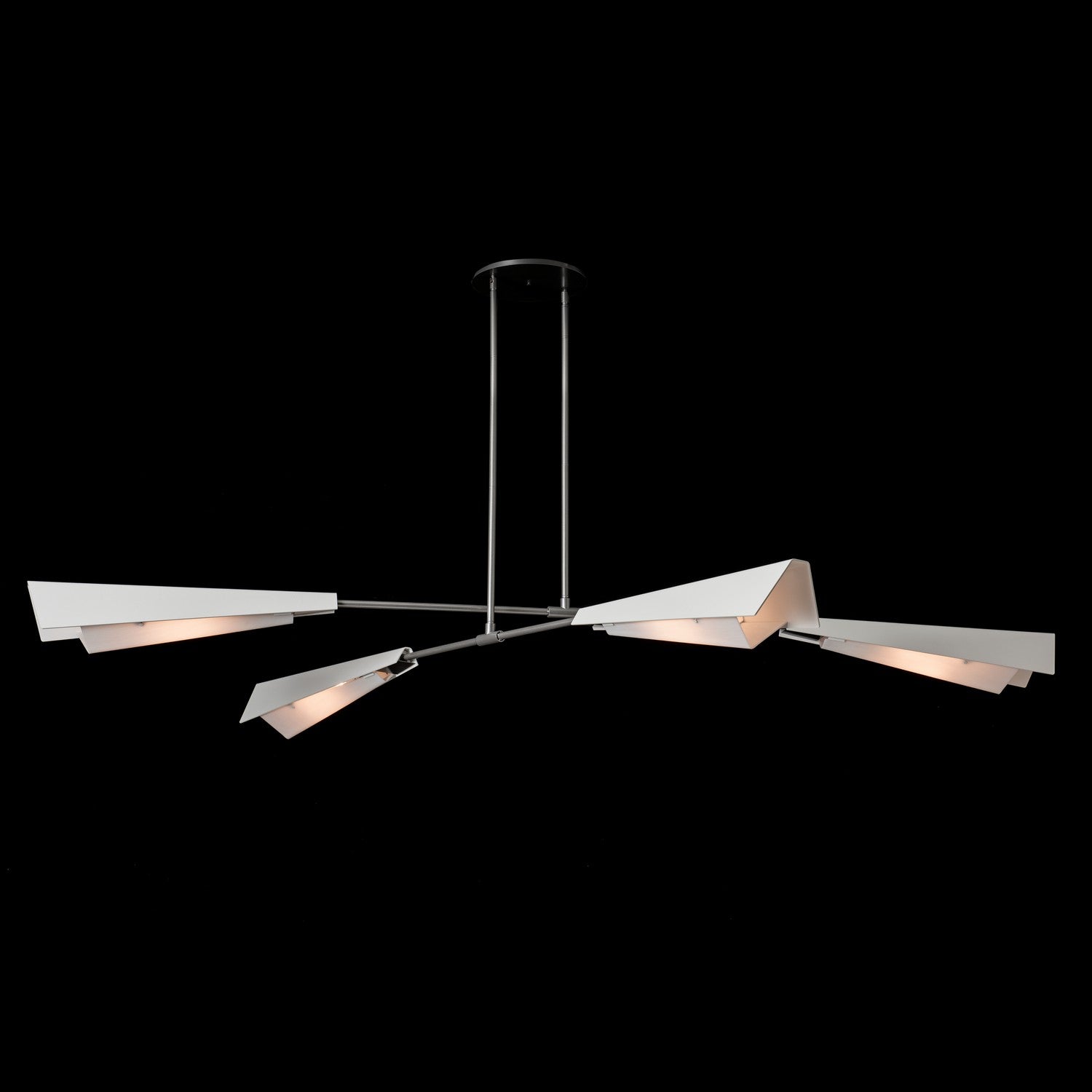Hubbardton Forge - 131010-SKT-MULT-82-02-BB0780 - Vertex Large Pendant/Semi-Flush - Vertex - Vintage Platinum