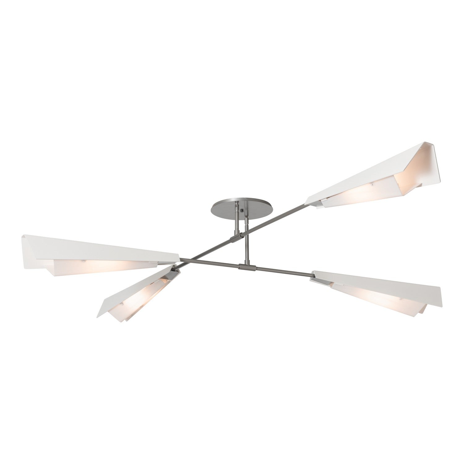 Hubbardton Forge - 131010-SKT-MULT-82-02-BB0780 - Vertex Large Pendant/Semi-Flush - Vertex - Vintage Platinum