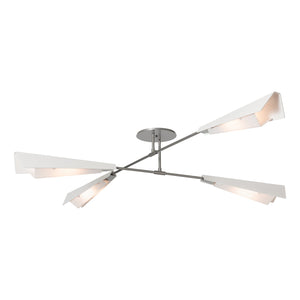 Hubbardton Forge - 131010-SKT-MULT-82-02-BB0780 - Four Light Pendant/Semi-Flush - Vertex - Vintage Platinum