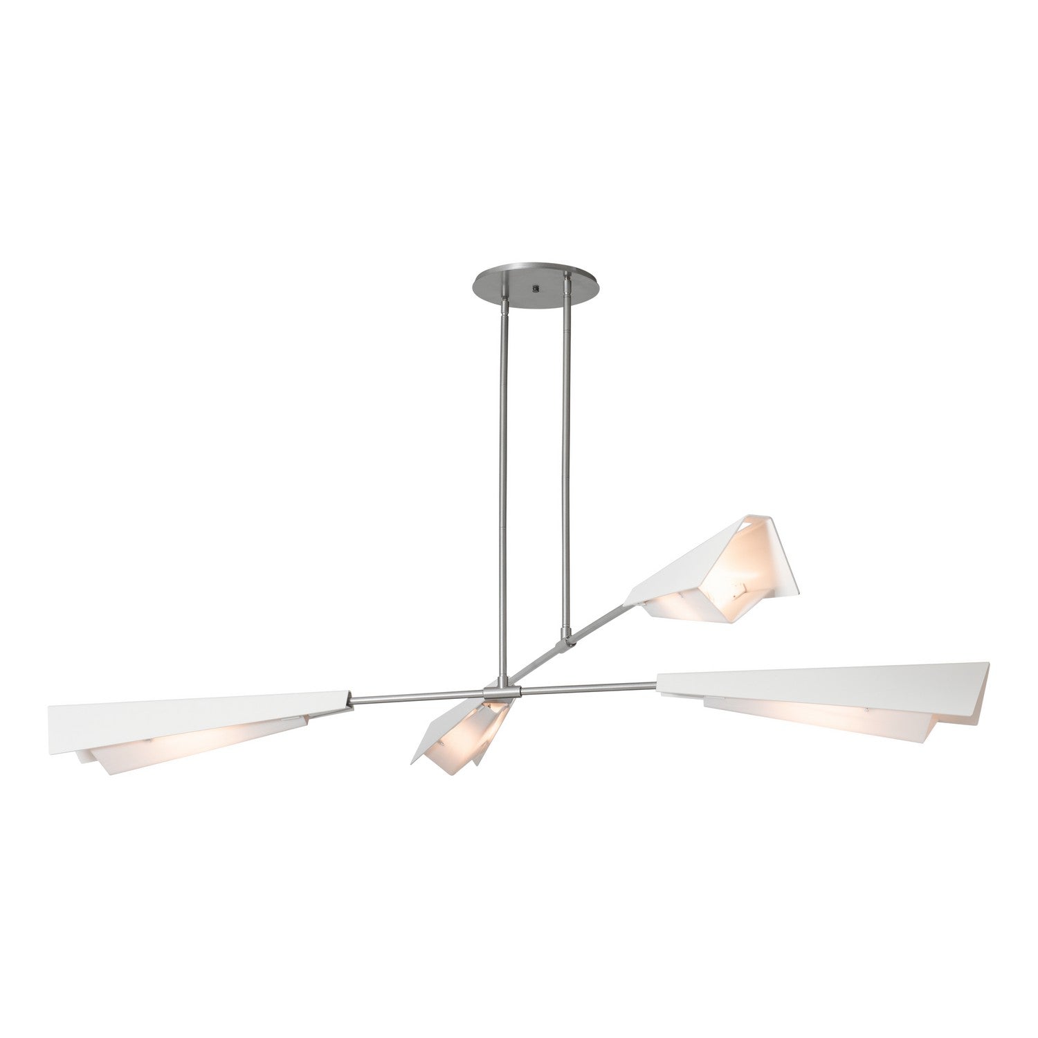 Hubbardton Forge - 131010-SKT-MULT-82-02-BB0780 - Vertex Large Pendant/Semi-Flush - Vertex - Vintage Platinum