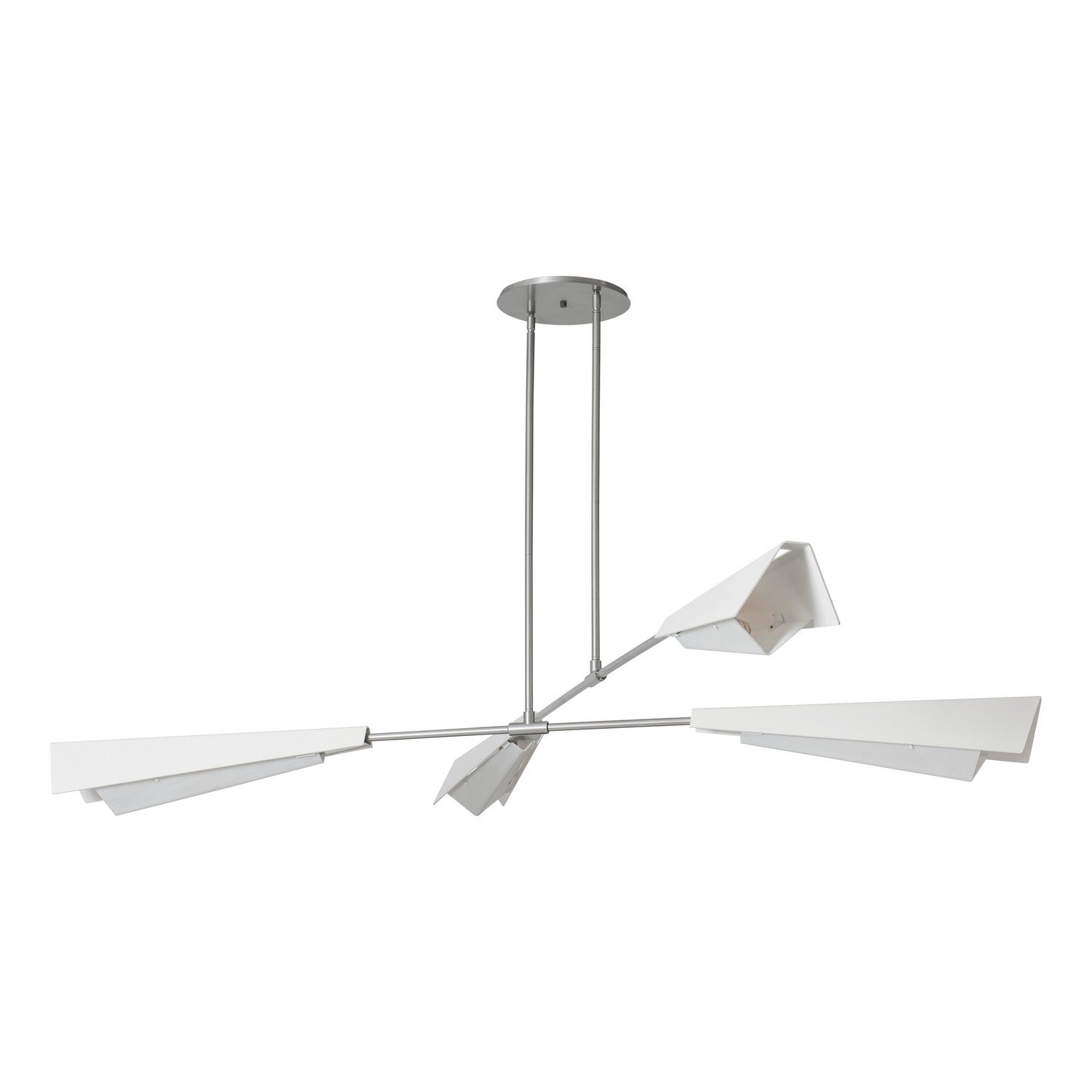 Hubbardton Forge - 131010-SKT-MULT-82-02-BB0780 - Vertex Large Pendant/Semi-Flush - Vertex - Vintage Platinum