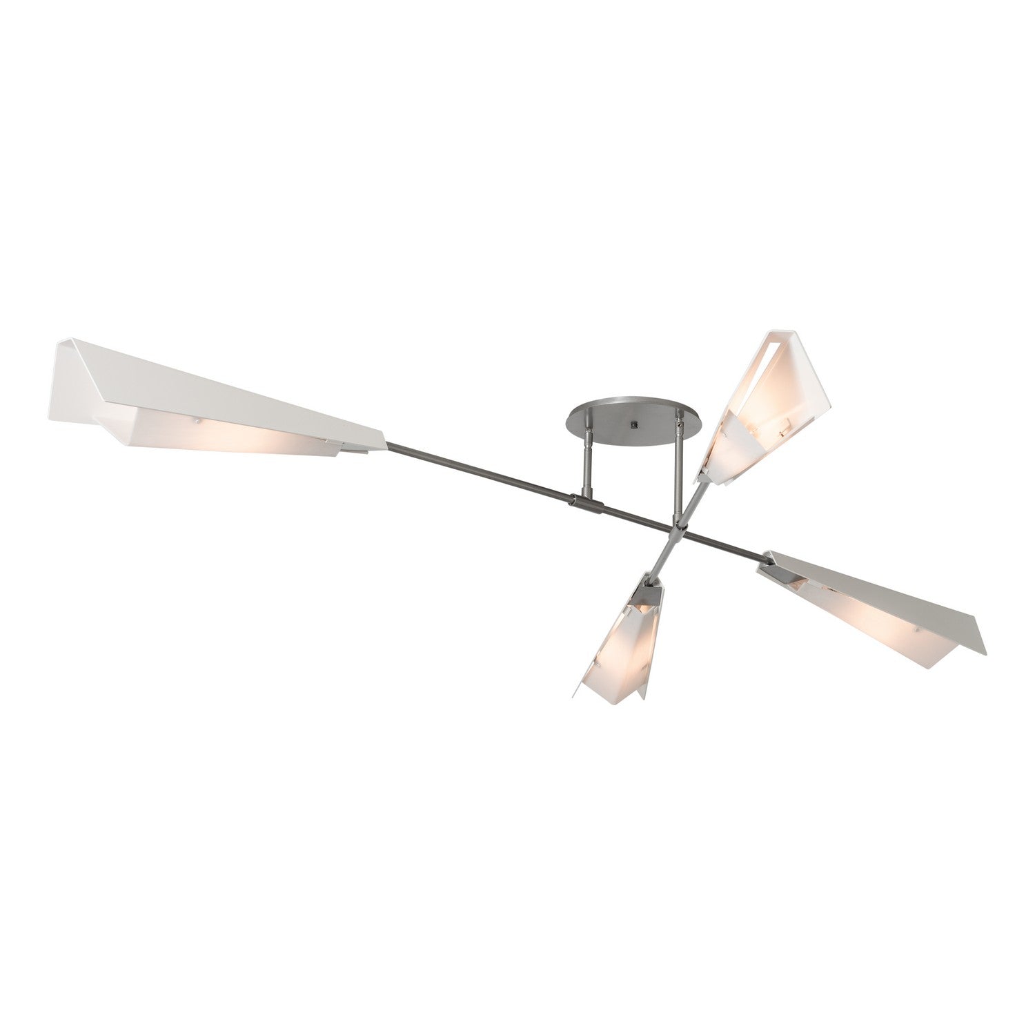 Hubbardton Forge - 131010-SKT-MULT-82-02-BB0780 - Vertex Large Pendant/Semi-Flush - Vertex - Vintage Platinum