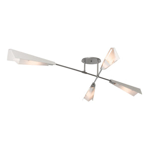 Hubbardton Forge - 131010-SKT-MULT-82-02-BB0780 - Four Light Pendant/Semi-Flush - Vertex - Vintage Platinum