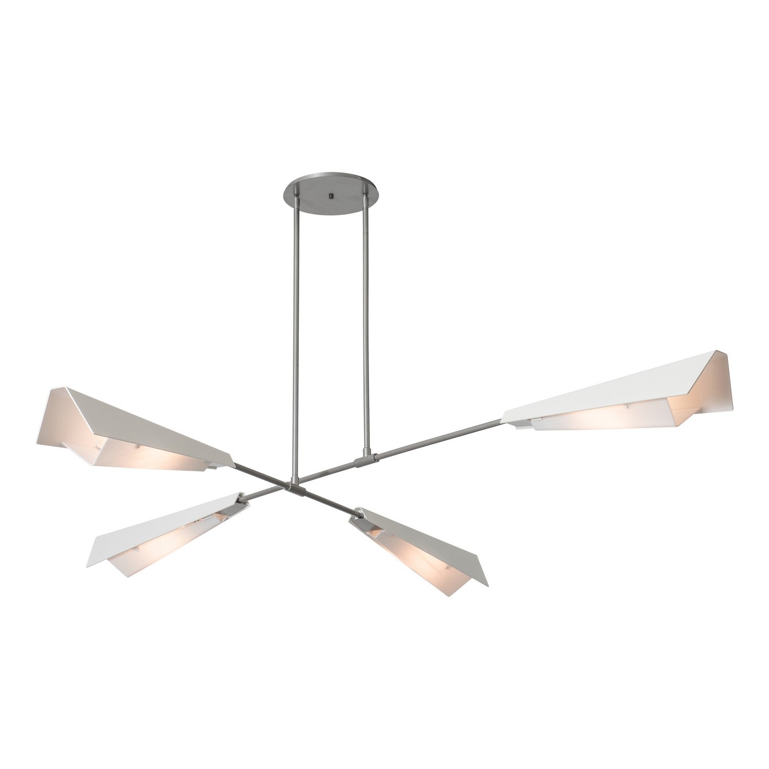 Hubbardton Forge - 131010-SKT-MULT-82-02-BB0780 - Vertex Large Pendant/Semi-Flush - Vertex - Vintage Platinum