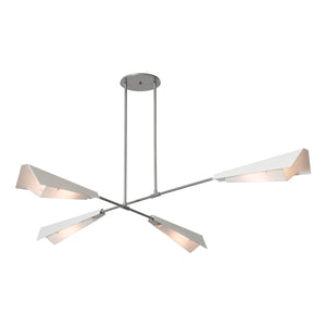 Hubbardton Forge - 131010-SKT-MULT-82-02-BB0780 - Four Light Pendant/Semi-Flush - Vertex - Vintage Platinum