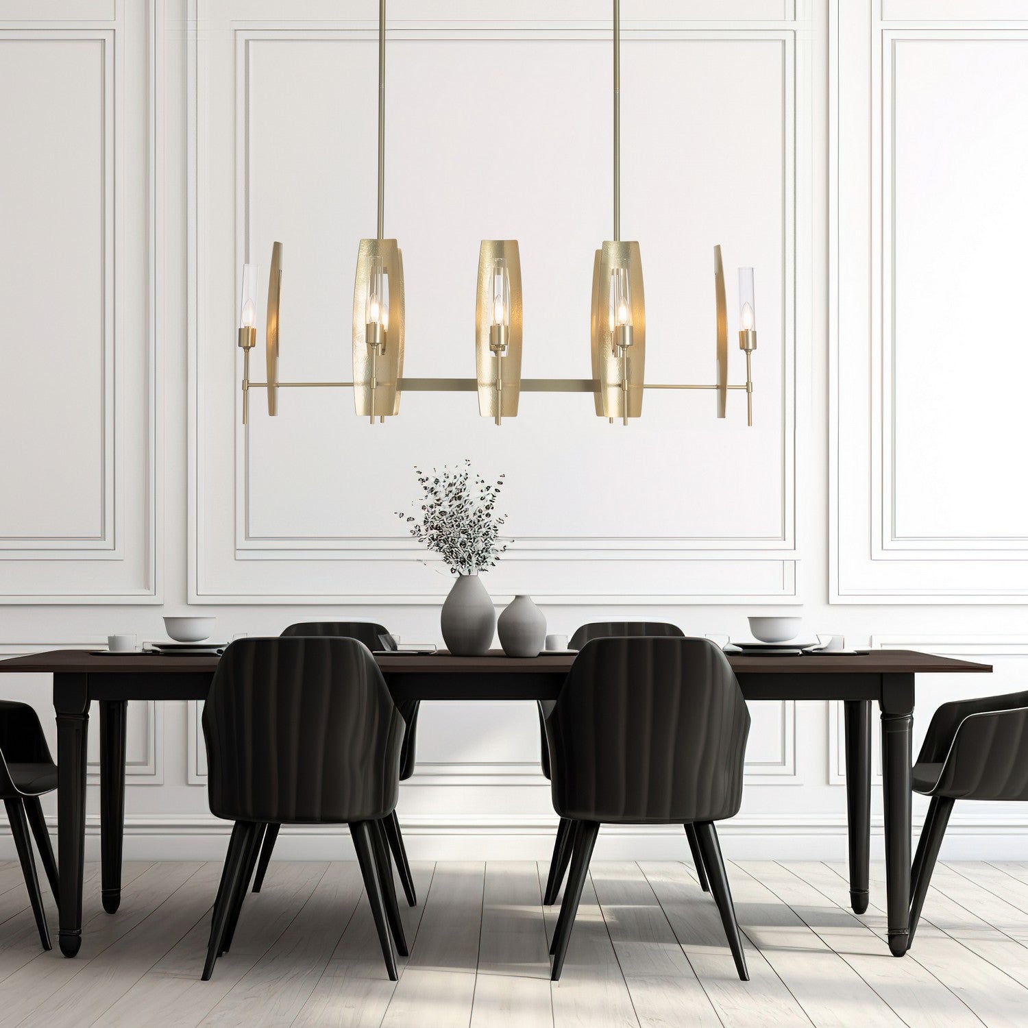 Hubbardton Forge - 131080-SKT-MULT-89-ZM0611 - Passage 8-Light Pendant - Passage - Ink