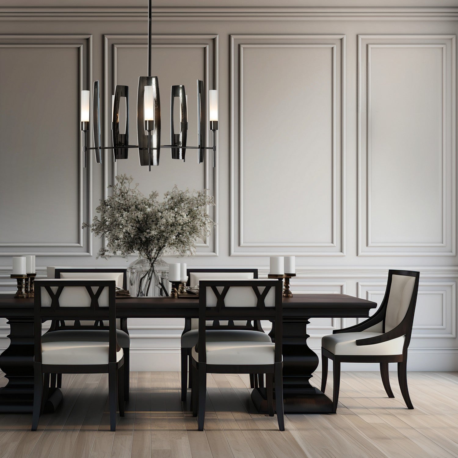 Hubbardton Forge - 131081-SKT-MULT-89-FD0611 - Passage 5-Light Circular Pendant - Passage - Ink