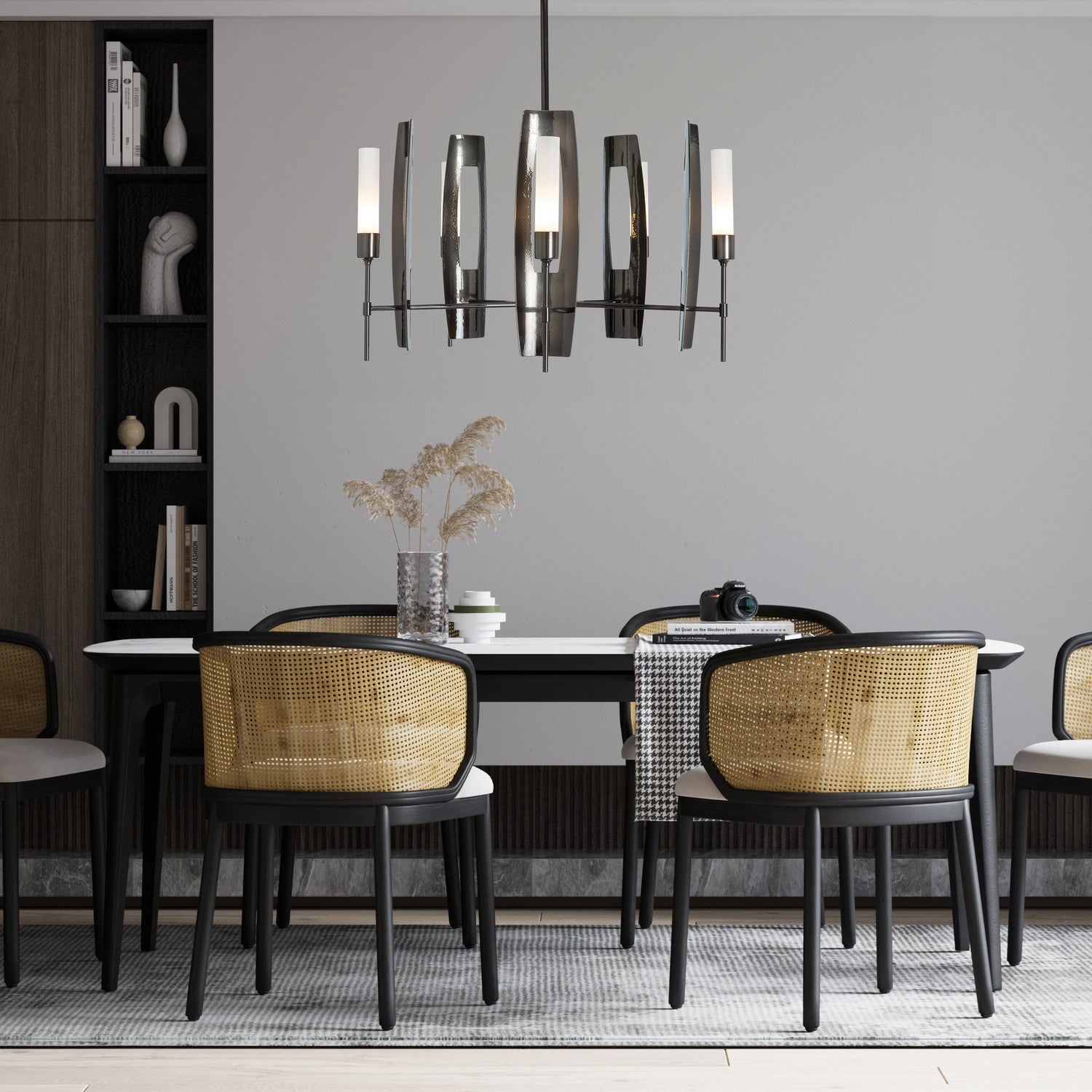 Hubbardton Forge - 131081-SKT-MULT-89-FD0611 - Passage 5-Light Circular Pendant - Passage - Ink