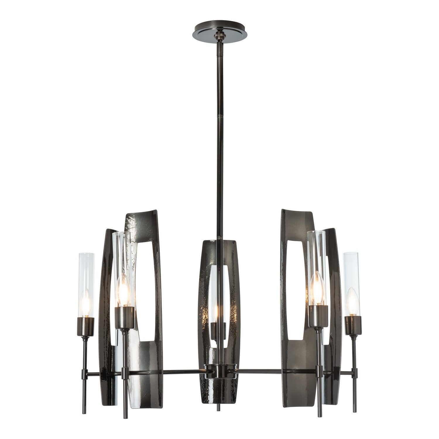 Hubbardton Forge - 131081-SKT-MULT-89-ZM0611 - Passage 5-Light Circular Pendant - Passage - Ink