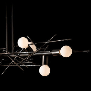 Hubbardton Forge - 131087-SKT-MULT-07 - Eight Light Linear Pendant - Brindille - Dark Smoke