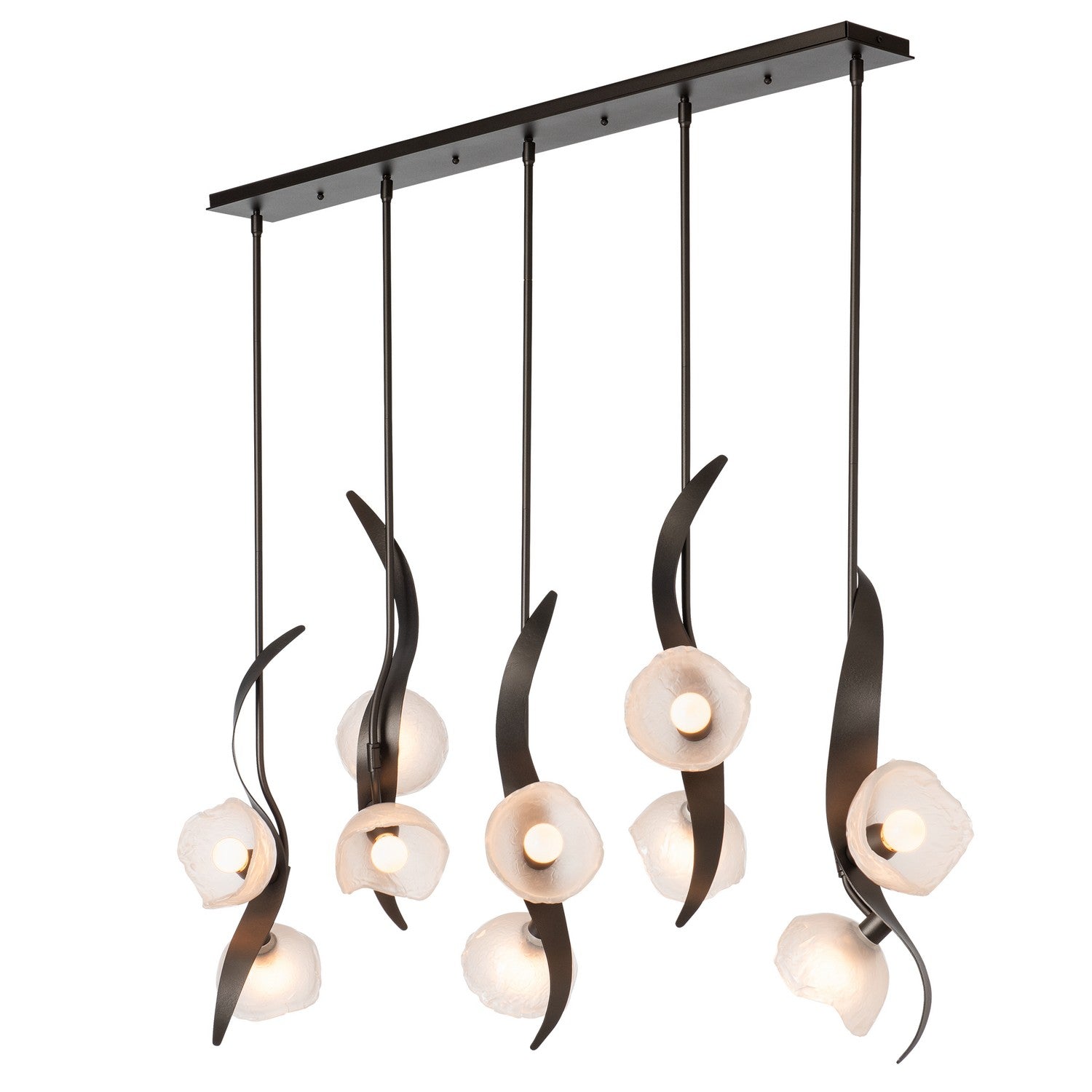 Hubbardton Forge - 131098-SKT-MULT-14-FD0791 - Ten Light Pendant - Mika - Oil Rubbed Bronze