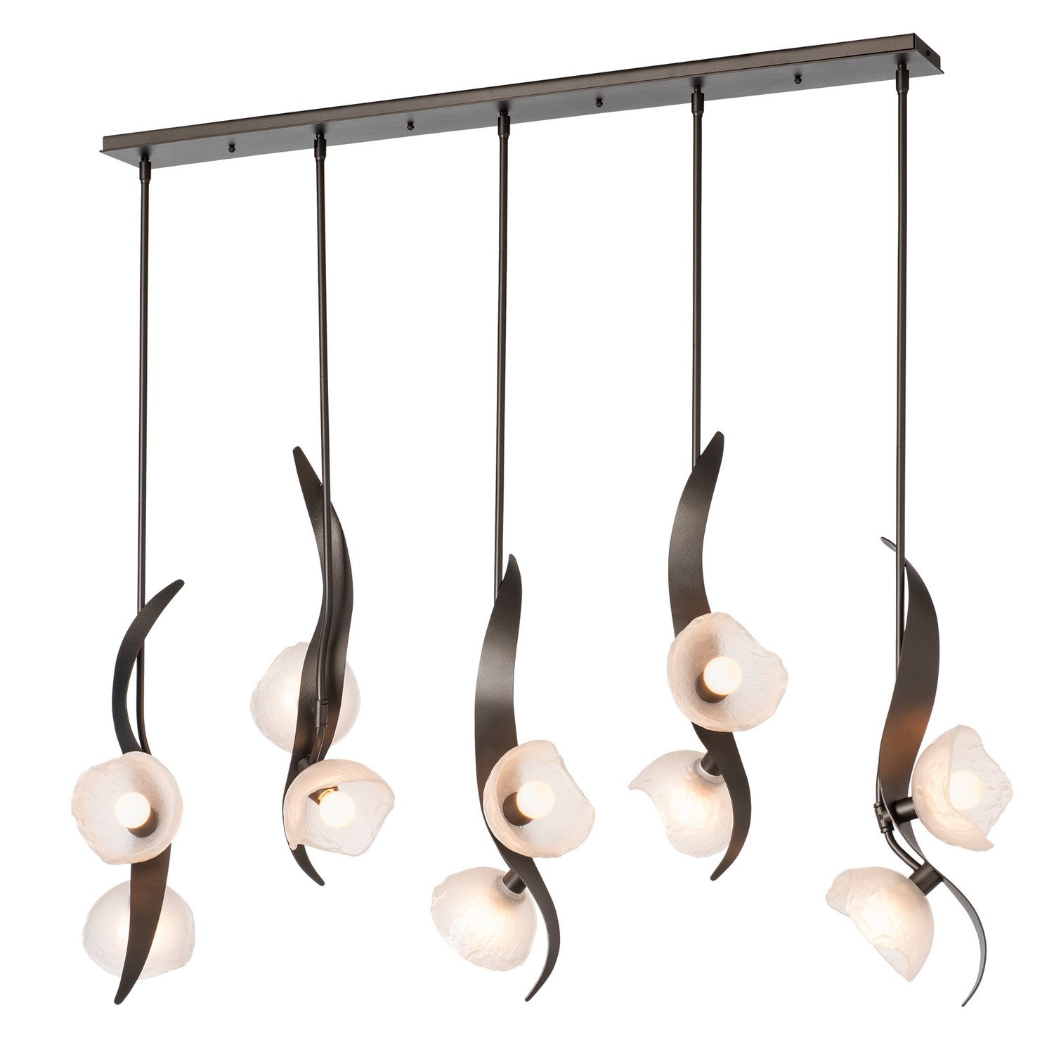 Hubbardton Forge - 131098-SKT-MULT-14-FD0791 - Ten Light Pendant - Mika - Oil Rubbed Bronze