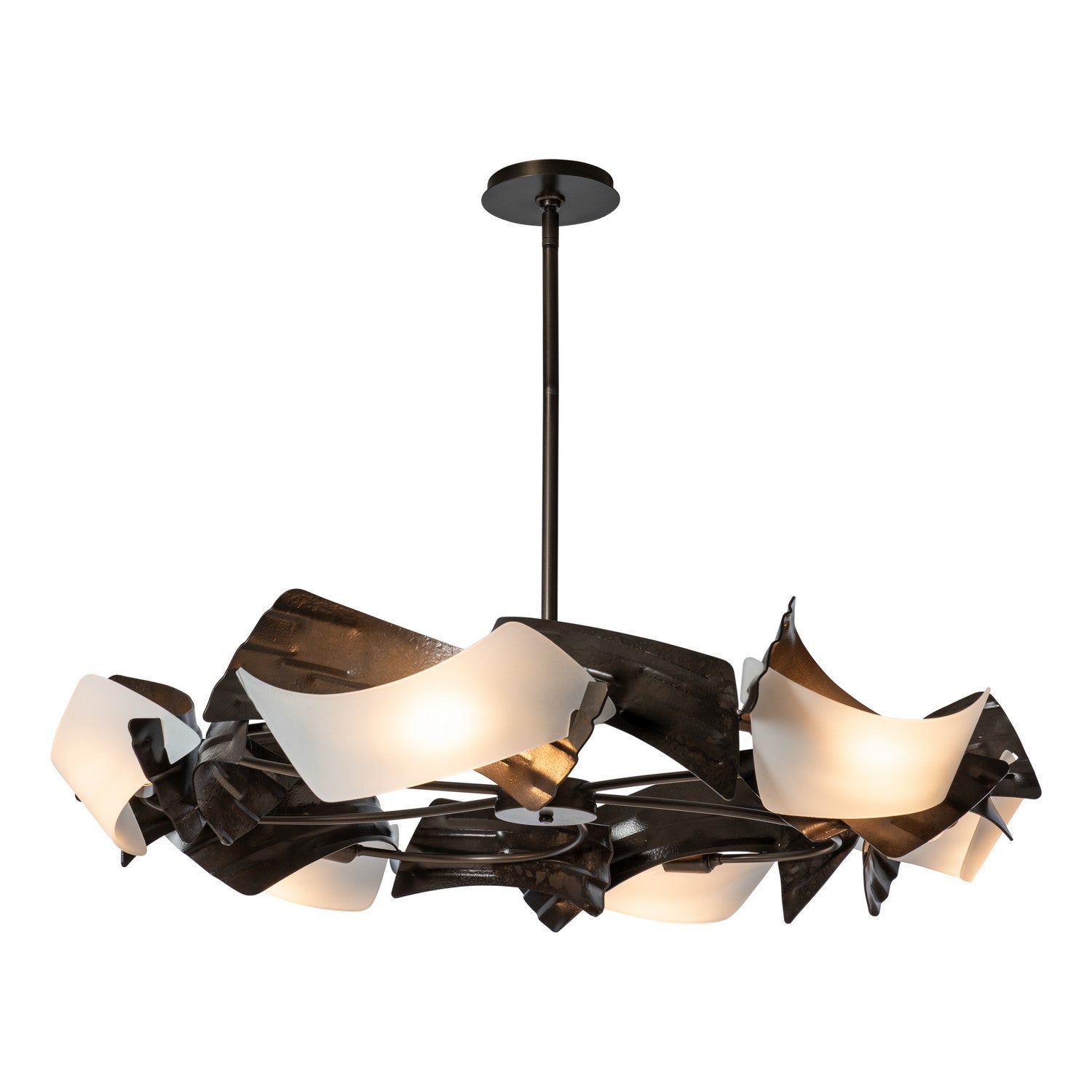Hubbardton Forge - 132161-SKT-MULT-07-FD0790 - Crest 6-Light Circular Pendant - Crest - Dark Smoke