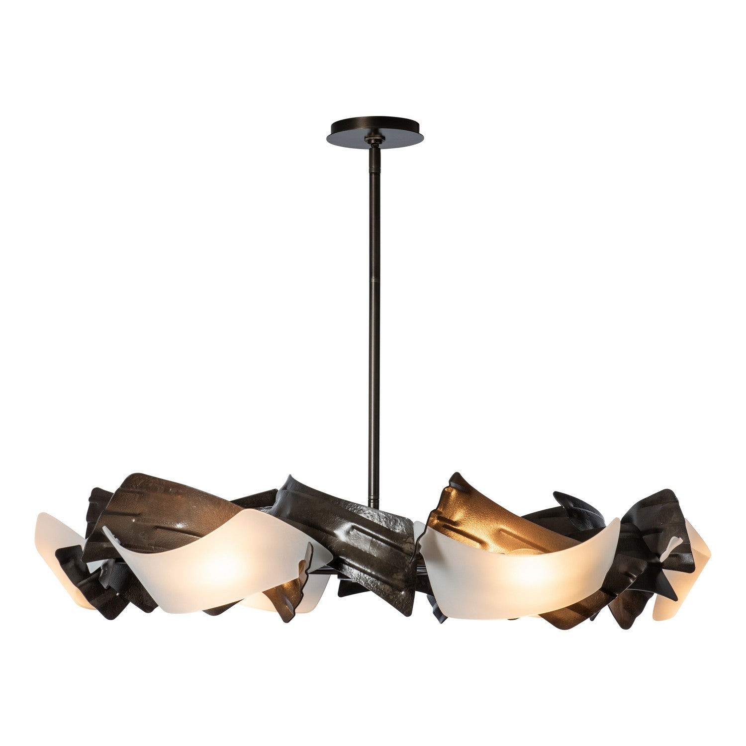 Hubbardton Forge - 132161-SKT-MULT-07-FD0790 - Crest 6-Light Circular Pendant - Crest - Dark Smoke