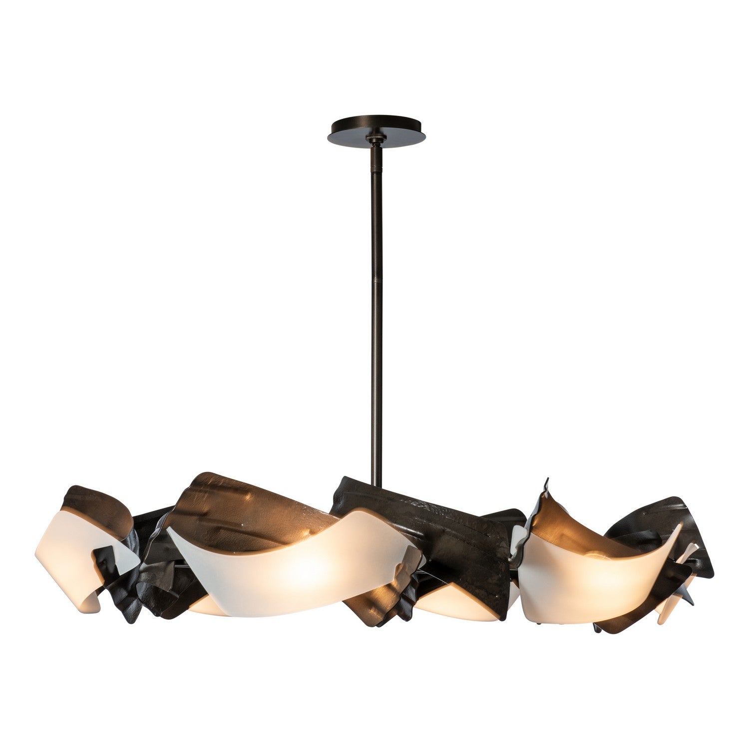 Hubbardton Forge - 132161-SKT-MULT-07-FD0790 - Crest 6-Light Circular Pendant - Crest - Dark Smoke