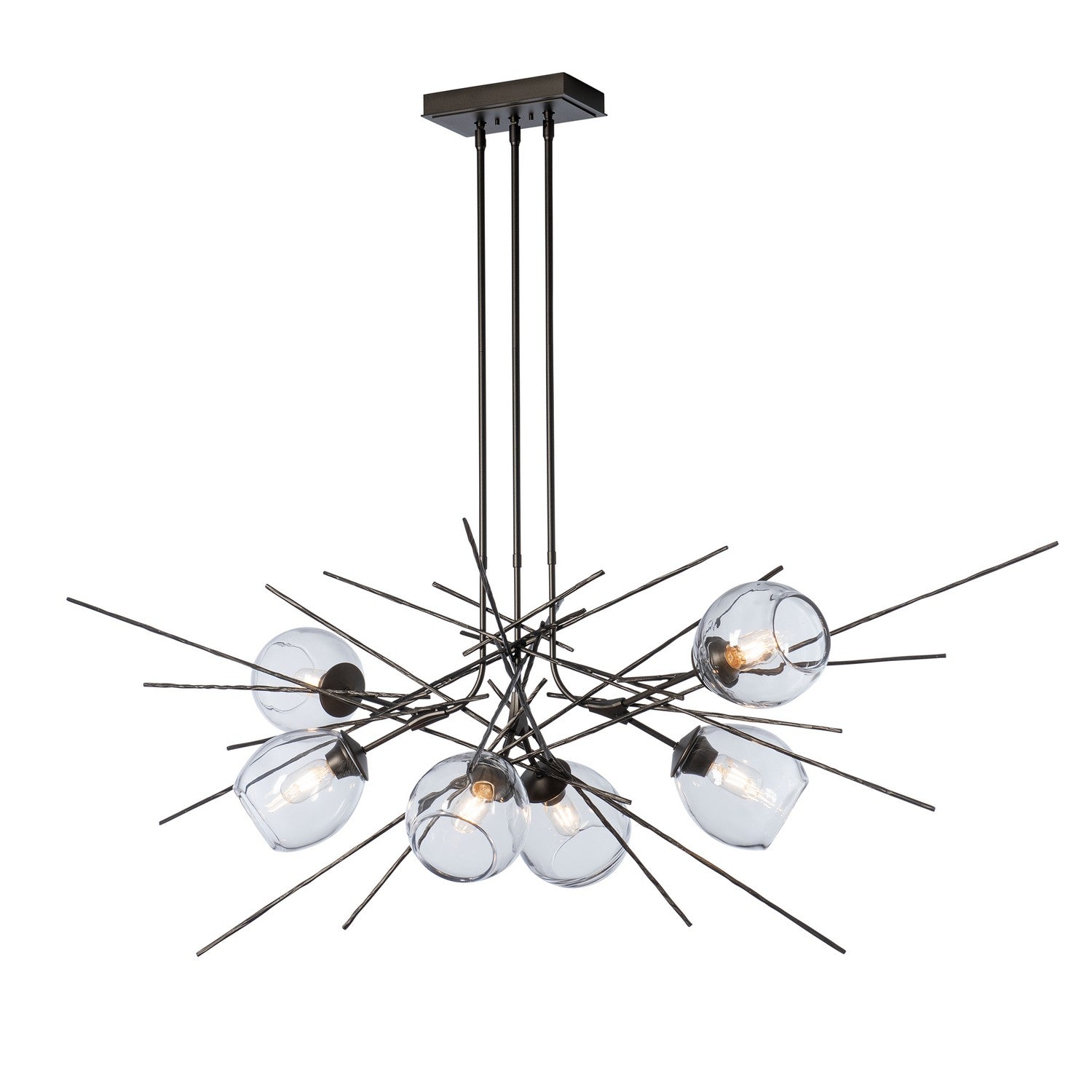 Hubbardton Forge - 137750-SKT-MULT-14-ZM0788 - Six Light Pendant - Griffin - Oil Rubbed Bronze