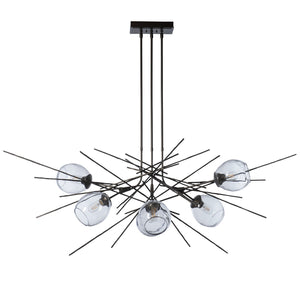 Hubbardton Forge - 137750-SKT-MULT-14-ZM0788 - Six Light Pendant - Griffin - Oil Rubbed Bronze