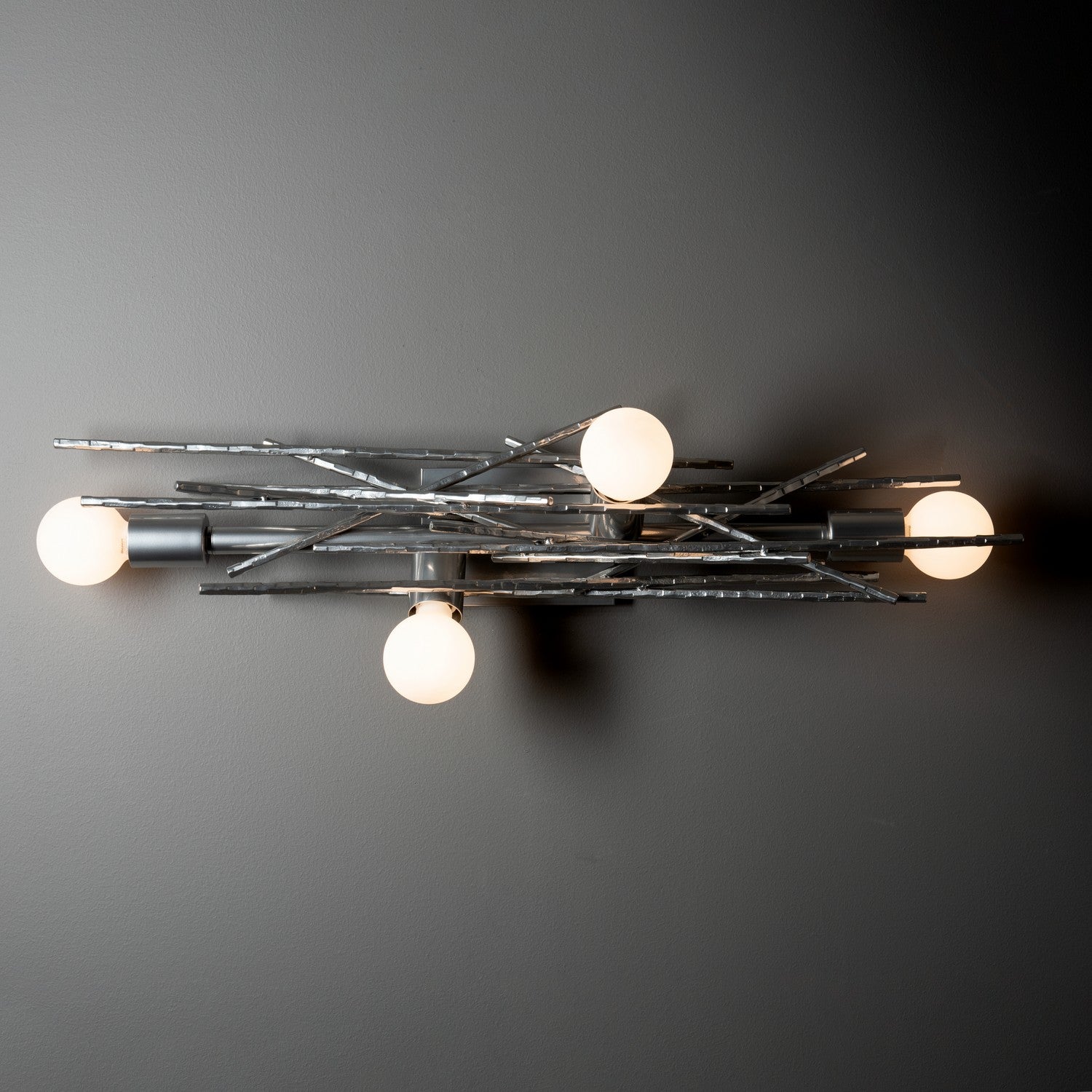 Hubbardton Forge - 212034-SKT-85 - Four Light Wall Sconce/Semi-Flush - Brindille - Sterling