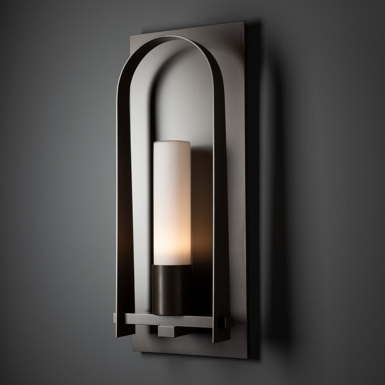 Hubbardton Forge - 302032-SKT-77-GG0783 - One Light Outdoor Wall Sconce - Triomphe - Coastal Dark Smoke