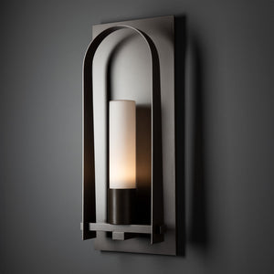 Hubbardton Forge - 302032-SKT-77-GG0783 - One Light Outdoor Wall Sconce - Triomphe - Coastal Dark Smoke