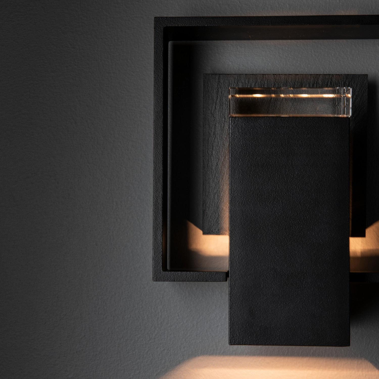 Hubbardton Forge - 302600-SKT-80-SL-ZM0546 - Shadow Box Small w/Slate Outdoor Sconce - Shadow Box - Coastal Black