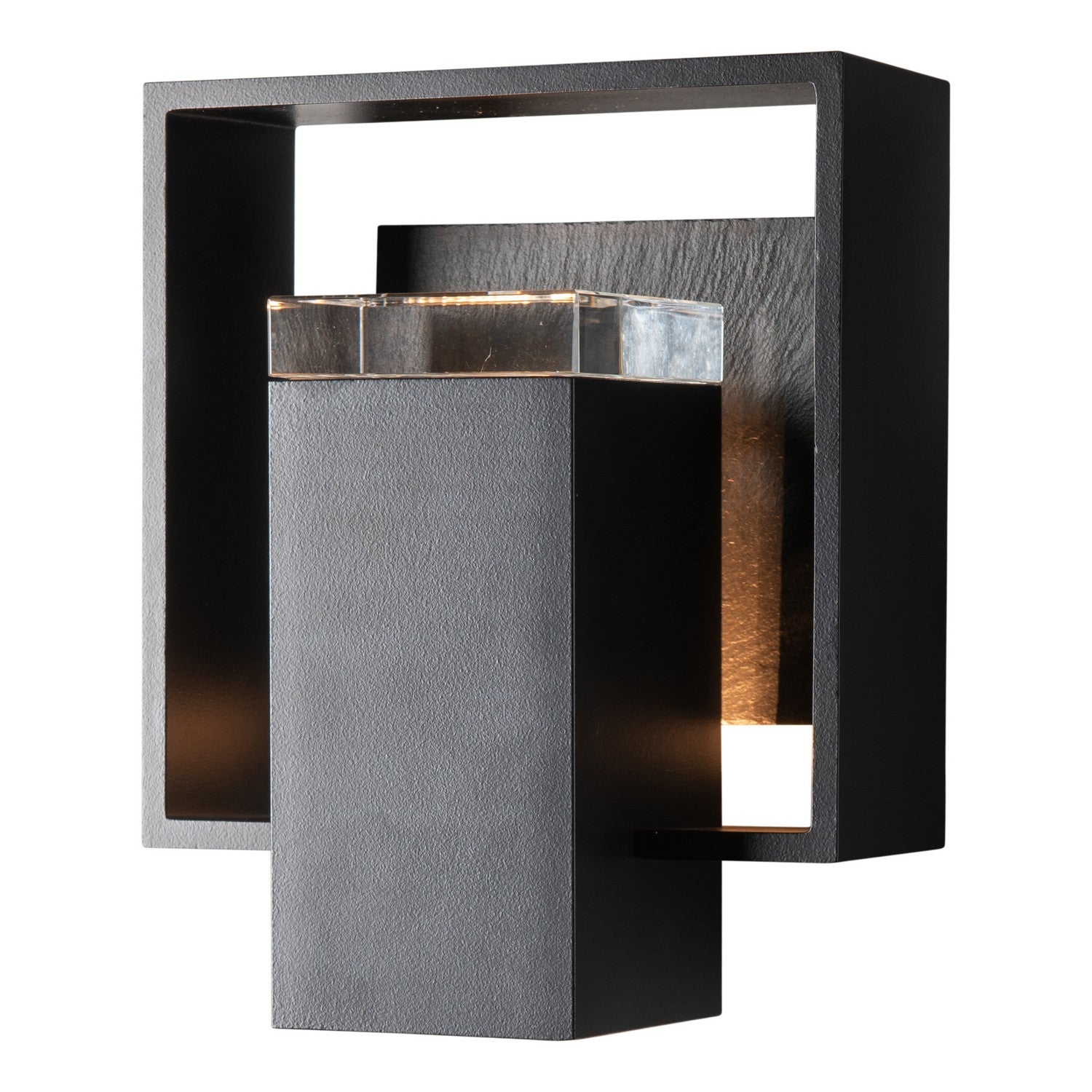 Hubbardton Forge - 302600-SKT-80-SL-ZM0546 - Shadow Box Small w/Slate Outdoor Sconce - Shadow Box - Coastal Black