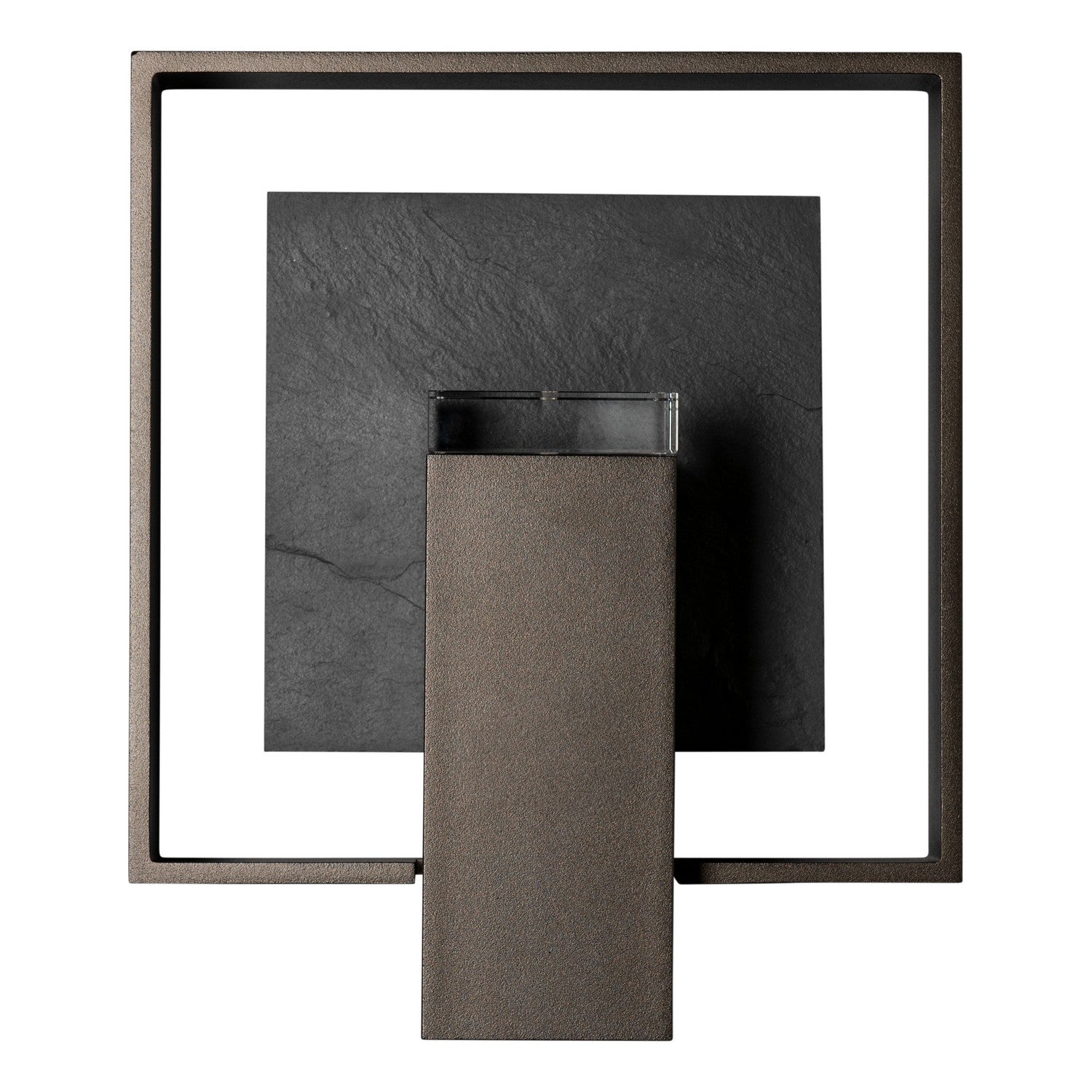 Hubbardton Forge - 302602-SKT-14-SL-ZM0546 - Shadow Box Medium w/Slate Outdoor Sconce - Shadow Box - Oil Rubbed Bronze