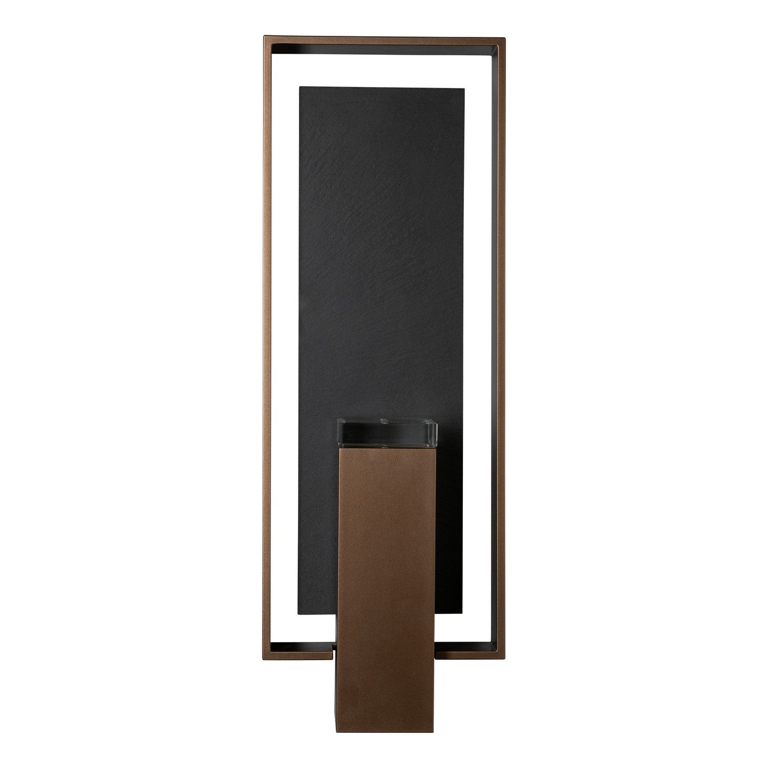 Hubbardton Forge - 302604-SKT-75-SL-ZM0546 - Shadow Box Large w/Slate Outdoor Sconce - Shadow Box - Coastal Bronze