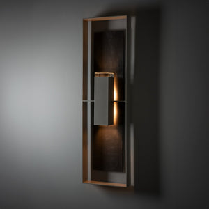 Hubbardton Forge - 302609-SKT-78-SL-ZM0736 - Two Light Outdoor Wall Sconce - Shadow Box - Coastal Burnished Steel