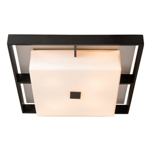 Hubbardton Forge - 363102-SKT-80-77-GG0785 - Four Light Outdoor Flush Mount - Shadow Box - Coastal Black