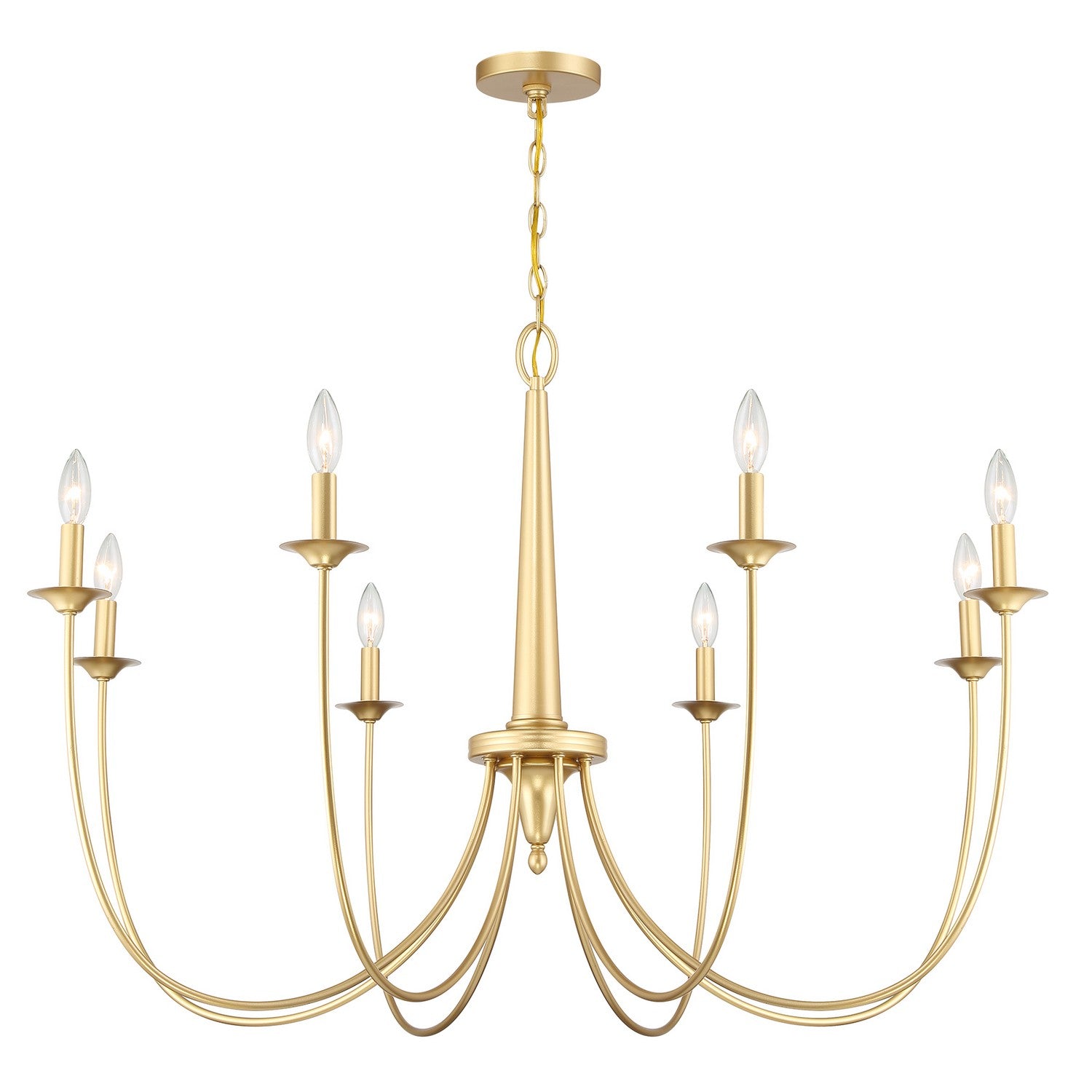 Savoy House - 1-1202-8-186 - Eight Light Chandelier - Stonecrest - French Gold