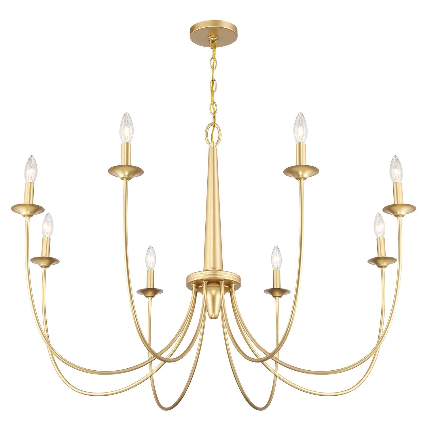 Savoy House - 1-1202-8-186 - Eight Light Chandelier - Stonecrest - French Gold