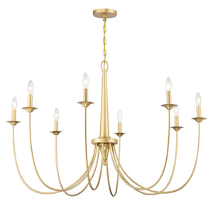 Savoy House - 1-1202-8-186 - Eight Light Chandelier - Stonecrest - French Gold