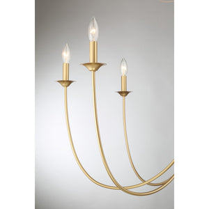 Savoy House - 1-1202-8-186 - Eight Light Chandelier - Stonecrest - French Gold