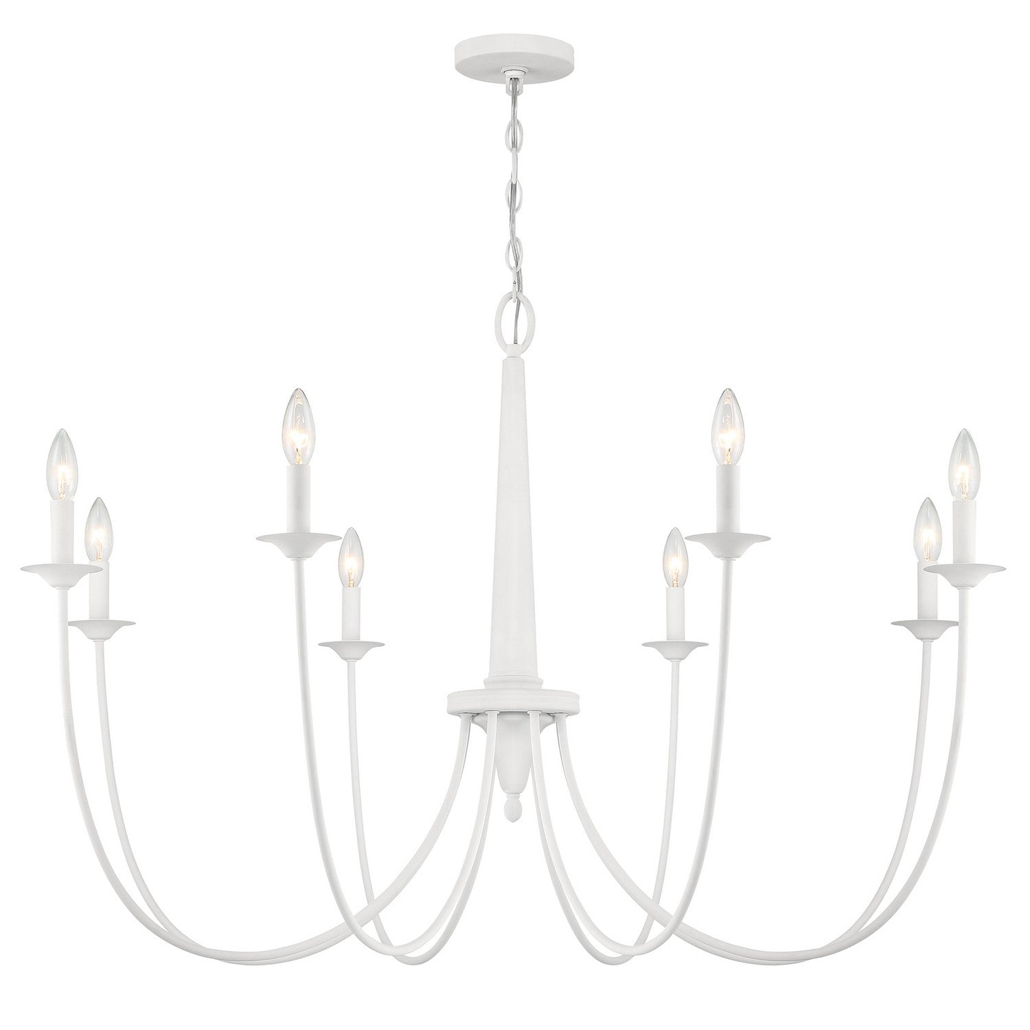 Savoy House - 1-1202-8-83 - Eight Light Chandelier - Stonecrest - Bisque White