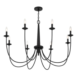 Savoy House - 1-1202-8-89 - Eight Light Chandelier - Stonecrest - Matte Black