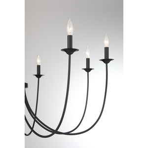 Savoy House - 1-1202-8-89 - Eight Light Chandelier - Stonecrest - Matte Black