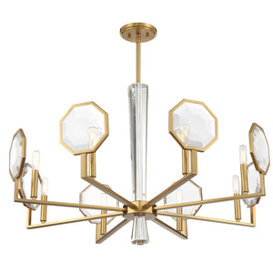 Savoy House - 1-2218-8-322 - Eight Light Chandelier - Leighton - Warm Brass