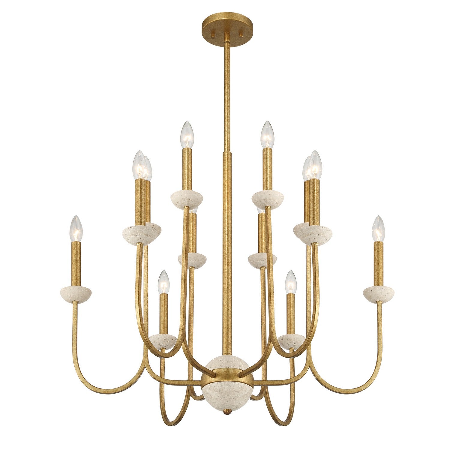 Savoy House - 1-2294-12-262 - 12 Light Chandelier - Oakhurst - Antique Gold