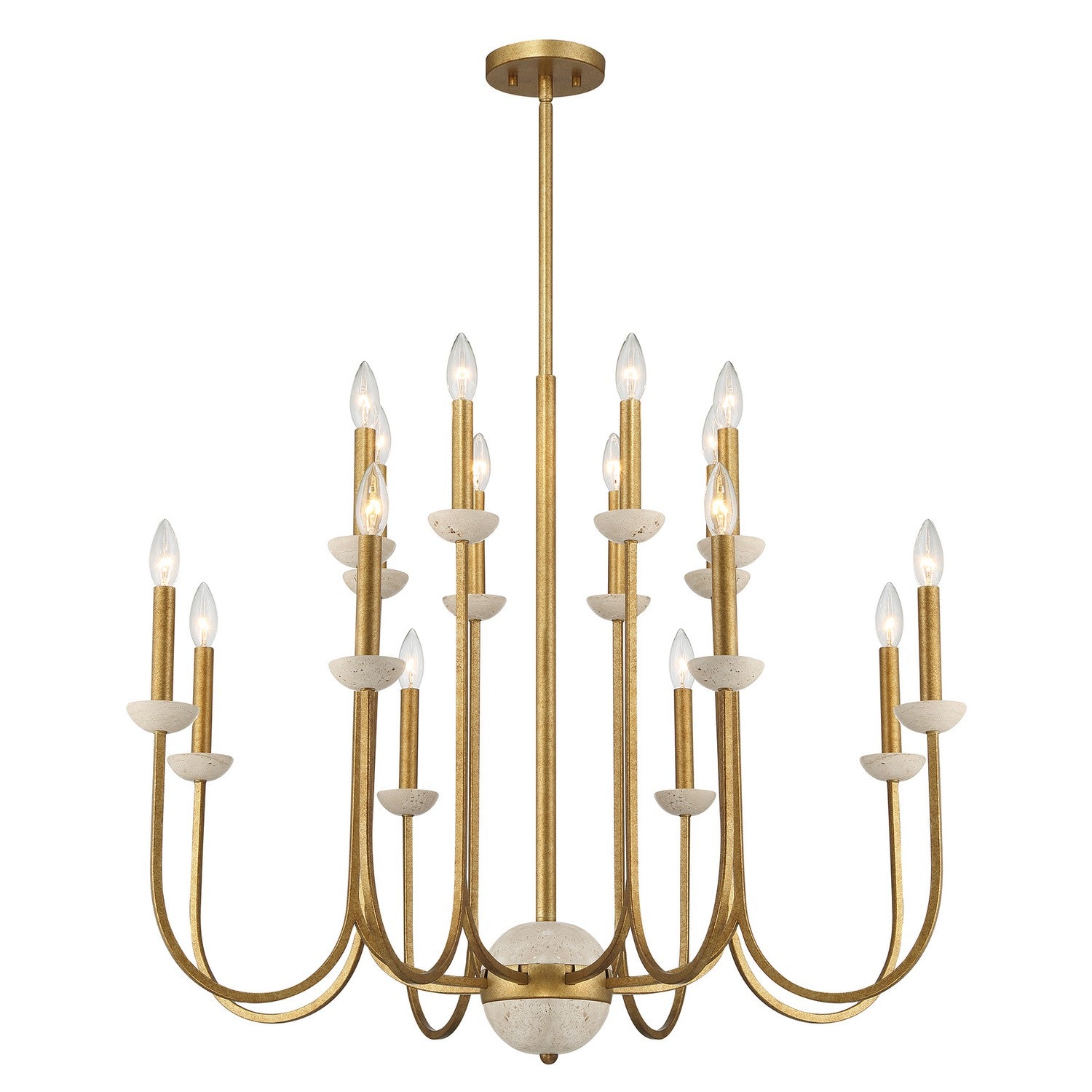 Savoy House - 1-2296-16-262 - 16 Light Chandelier - Oakhurst - Antique Gold