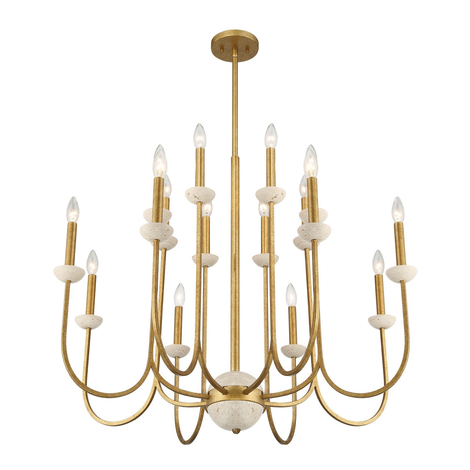 Savoy House - 1-2296-16-262 - 16 Light Chandelier - Oakhurst - Antique Gold