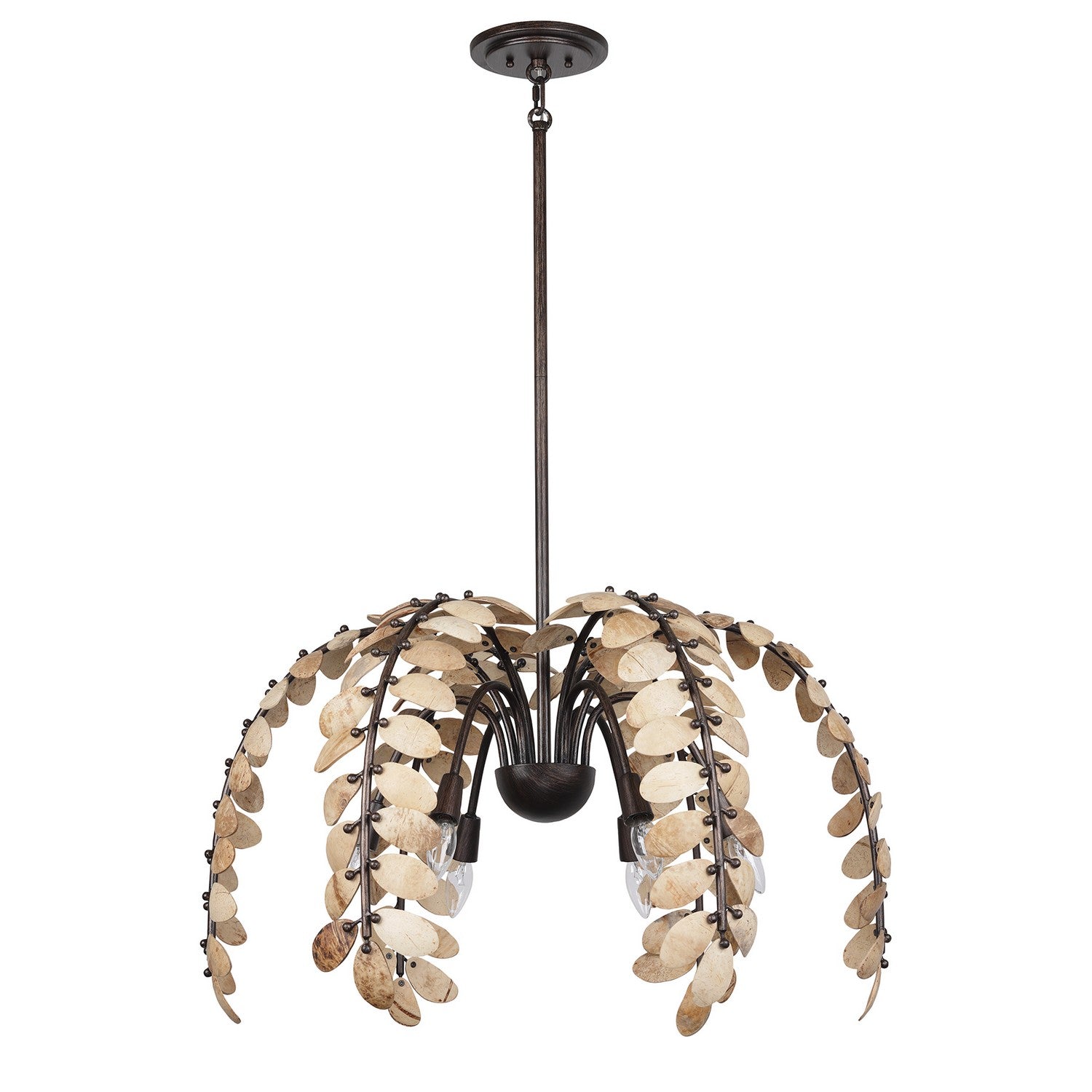 Savoy House - 1-2579-6-26 - Six Light Chandelier - Grecian - Champagne Mist with Coconut Shell