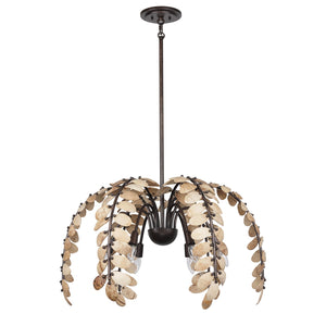 Savoy House - 1-2579-6-26 - Six Light Chandelier - Grecian - Champagne Mist with Coconut Shell