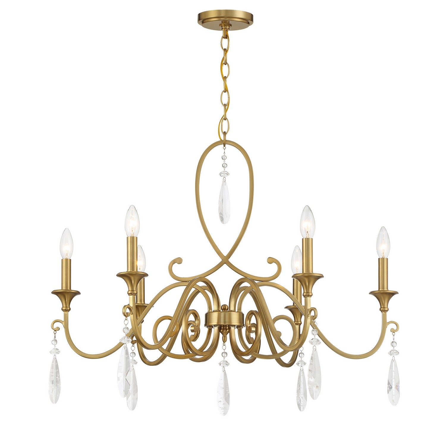 Savoy House - 1-2700-6-322 - Six Light Chandelier - Fairchild - Warm Brass