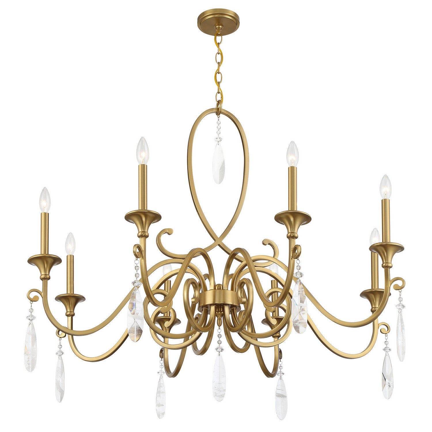 Savoy House - 1-2702-8-322 - Eight Light Chandelier - Fairchild - Warm Brass